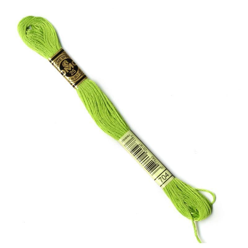 The Urban Store Embroidery Thread Bright Chartreuse DMC 704 RRP 1.40 CLEARANCE XL 99p