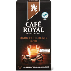 Cafe Royal Dark Chocolate Aluminium Capsule Coffee Pods 4 Intensity 10 Pack RRP 2.99 CLEARANCE XL 1.99
