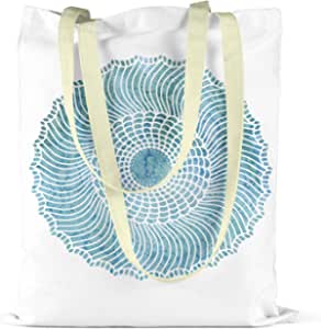 Bonamaison Blue Swirl Design Printed Cream Tote Bag 34 x 40cm RRP 5.99 CLEARANCE XL 3.99