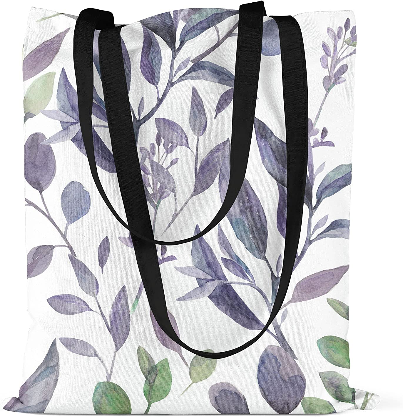 Bonamaison Blue/Purple Floral Design Printed Cream Tote Bag 48 x 55cm RRP 5.99 CLEARANCE XL 3.99