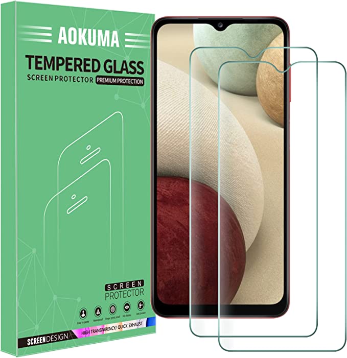 Aokuma Samsung Galaxy A12/A32 5G Tempered Glass Screen Protector 2 Pack RRP 3.99 CLEARANCE XL 2.99