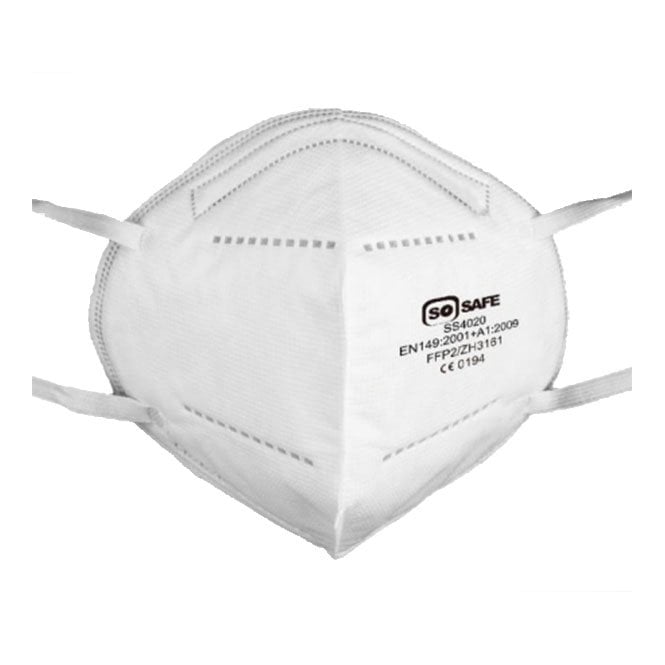 SO SAFE FFP2 Fold Flat Mask Box of 20 RRP 10.99 CLEARANCE XL 9.99