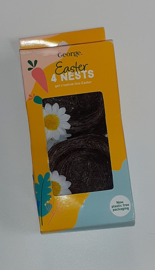 George 4 Artificial Easter Birds Nests RRP 1.99 CLEARANCE XL 99p
