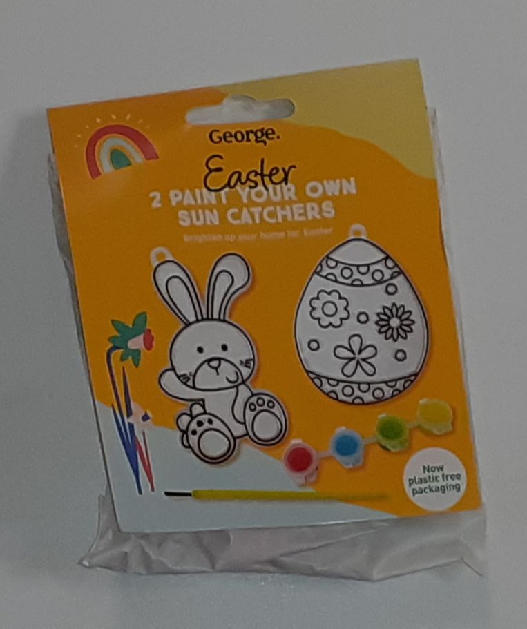George Easter Pack of 2 Paint Your Own Sun Catchers RRP 1.89 CLEARANCE XL 99p