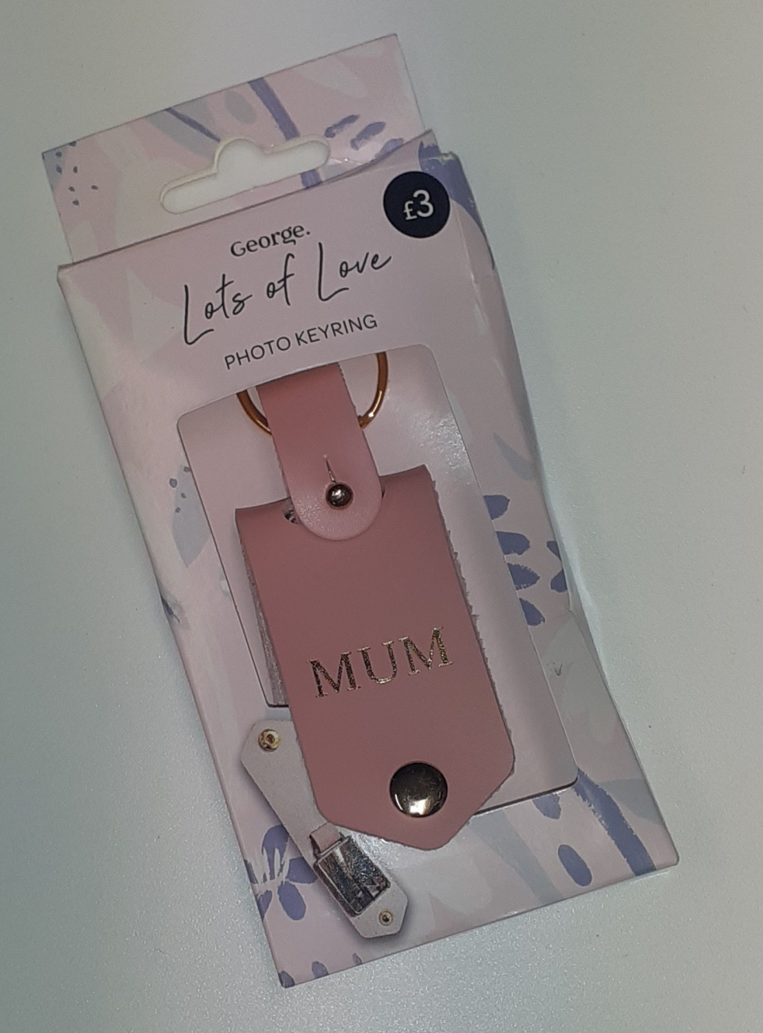 George Lots of Love Mum Pink Photo Keyring RRP 3 CLEARANCE XL 1.50
