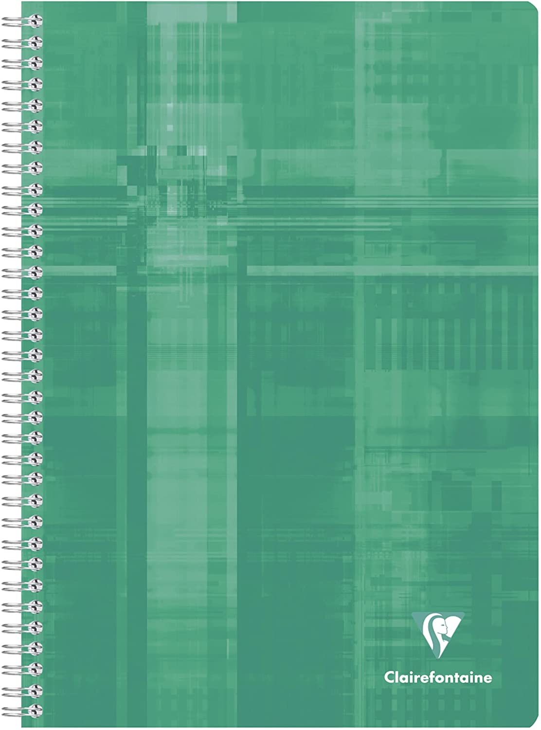 Clairefontaine Green Notebook fully bound A4 180 pages squared 21x 29.7cm 4x4mm 81644C RRP 7.90 CLEARANCE XL 3.99