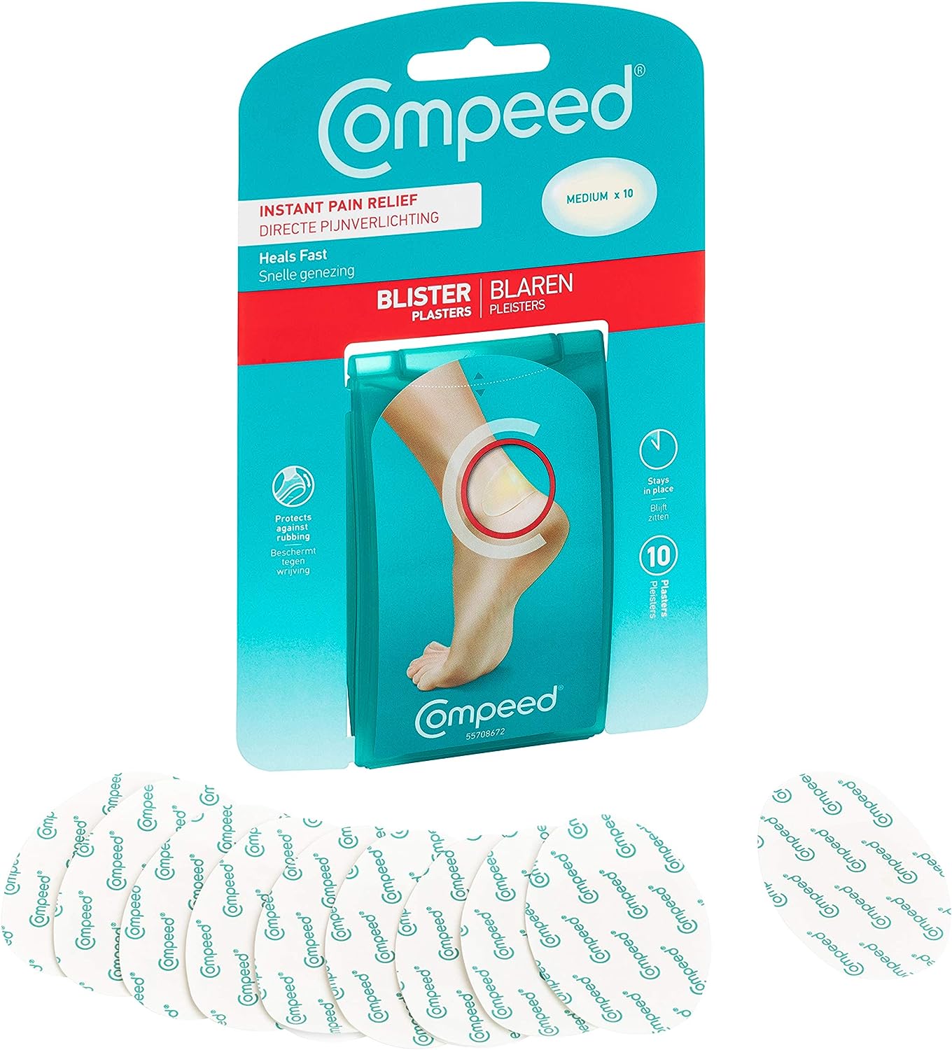 Compeed Medium Size 10 Pack Blister Plasters Hydrocolloid Plasters RRP 8.99 CLEARANCE XL 7.99