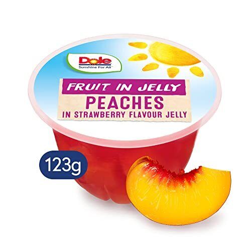 Dole Peach in Strawberry Jelly Pots 123g RRP 55p CLEARANCE XL 29p or 4 for 1