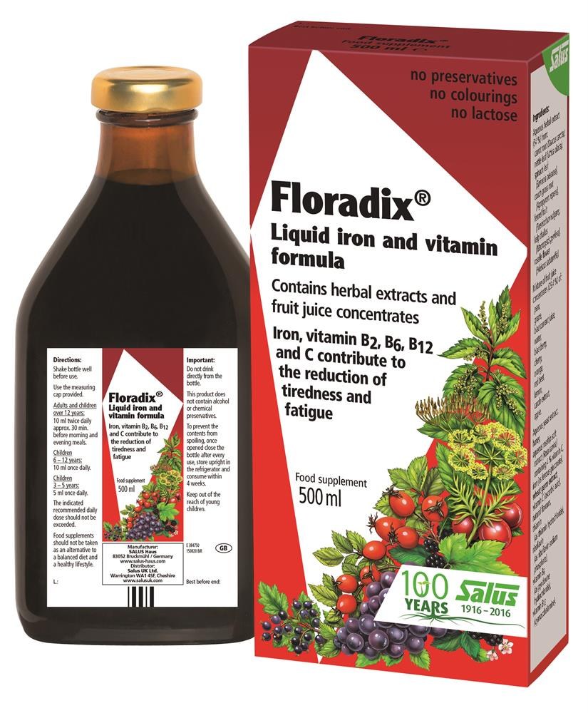 Floradix Liquid Iron & Vitamin Formula 500ml RRP 22.99 CLEARANCE XL 14.99