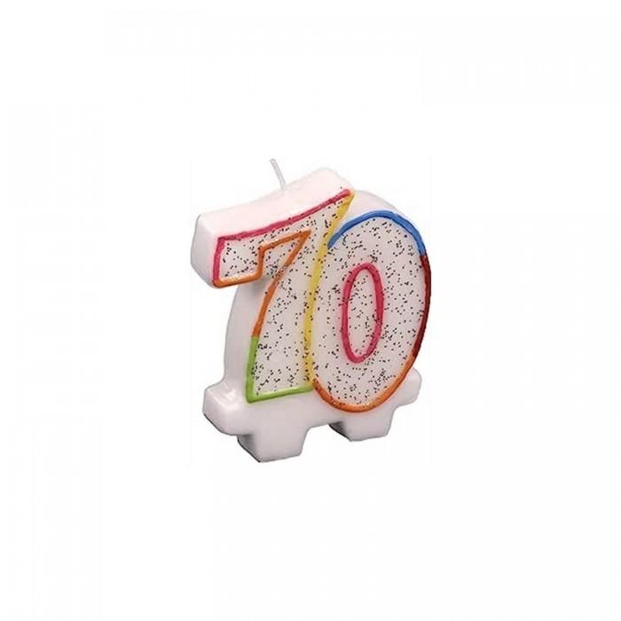 Riethmuller Happy 70th Birthday Number Candle RRP 2.49 CLEARANCE XL 99p