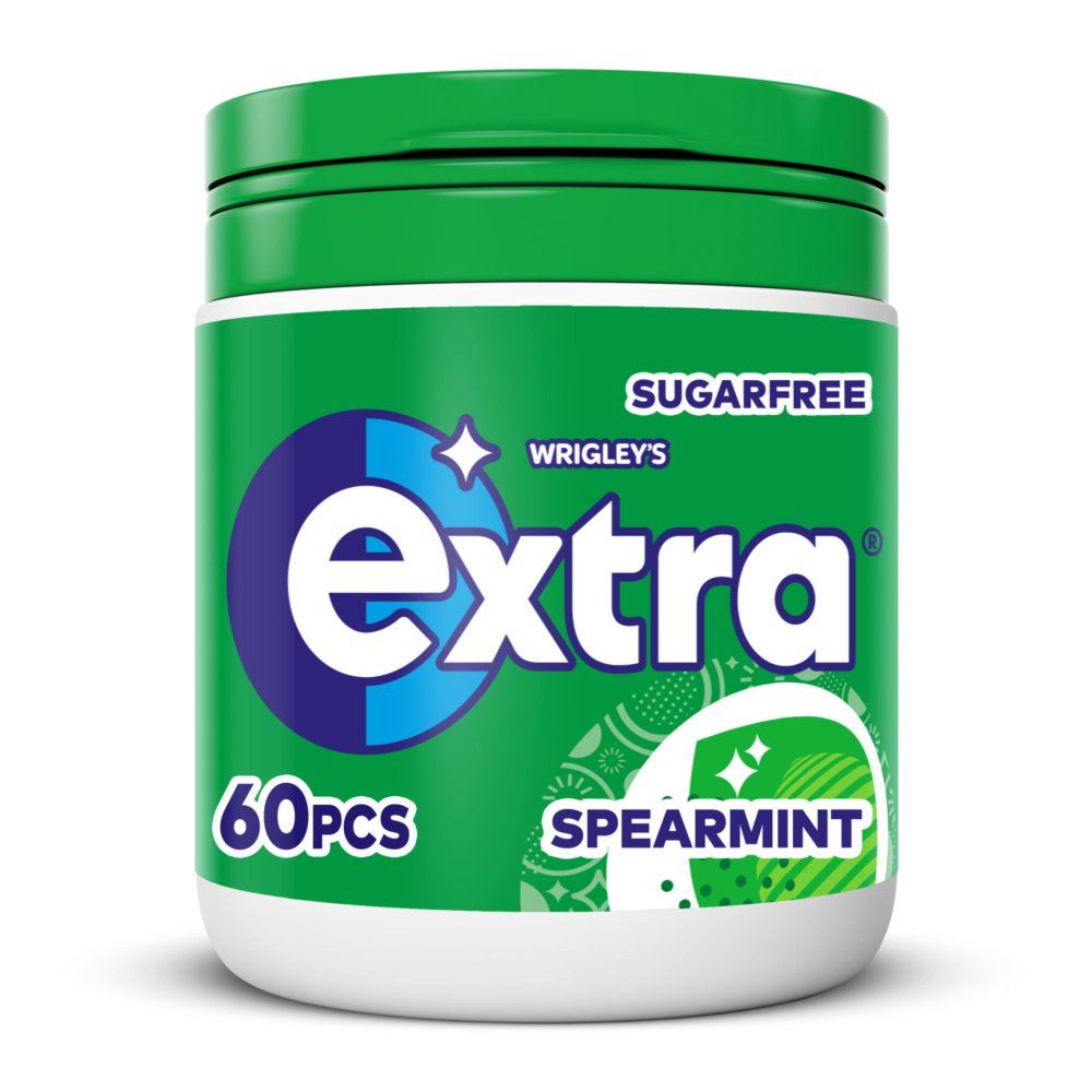 Wrigleys Extra Spearmint Sugarfree Chewing Gum Bottle 60 Pieces RRP 3 CLEARANCE XL 1.50