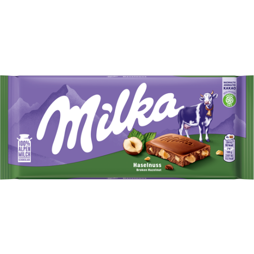 Milka Chocolate with Hazelnuts 100g RRP 1.25 CLEARANCE XL 99p