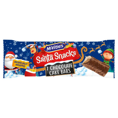 McVitie's Santa Snacks 7 Chocolate Cake Bars (Feb 24) RRP 1.69 CLEARANCE XL 89p or 2 for 1.50