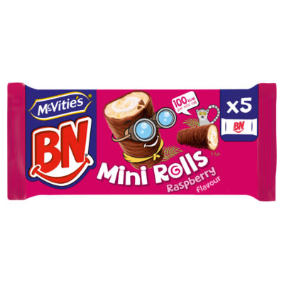Mcvities BN 5 Pack Raspberry Mini Rolls (Dec 23) RRP 1.10 CLEARANCE XL 59p or 2 for 1