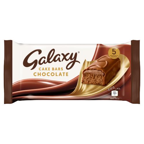 Galaxy Chocolate Cake Bars 5 Pack (Oct 23 - Jan 24) RRP 1.89 CLEARANCE XL 89p or 2 for 1.50