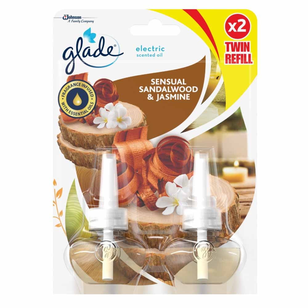 Glade Electric Scented Oil Twin Refill Sandalwood & Jasmine Plugins 2x 20ml RRP 7 CLEARANCE XL 4