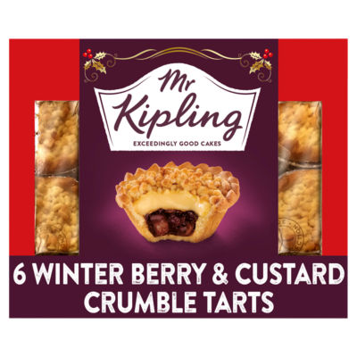 Mr Kipling 6x Winter Berry & Custard Crumble Tarts RRP 2.75 CLEARANCE XL 1