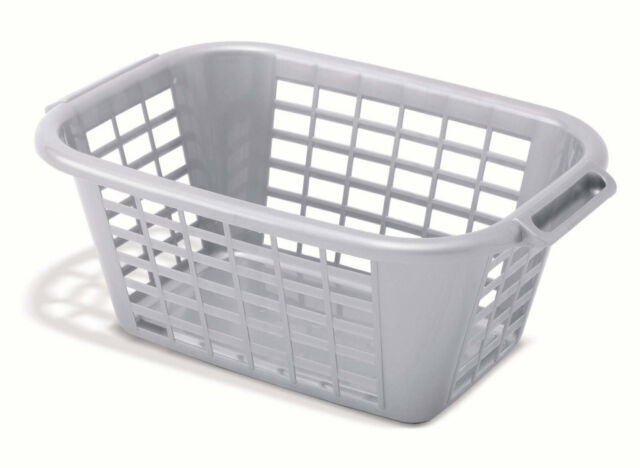 Addis Laundry Basket Grey LHW: 67cmx45cmx27cm RRP 10.99 CLEARANCE XL 5.99
