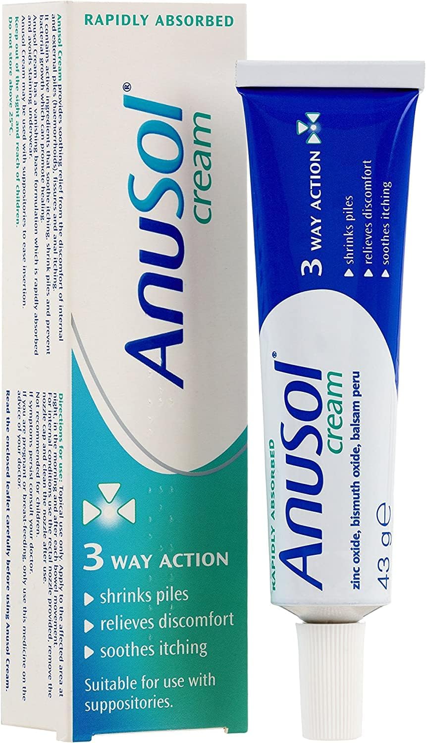 Anusol Cream for Haemorrhoids Treatment 43g RRP 5.60 CLEARANCE XL 4.99