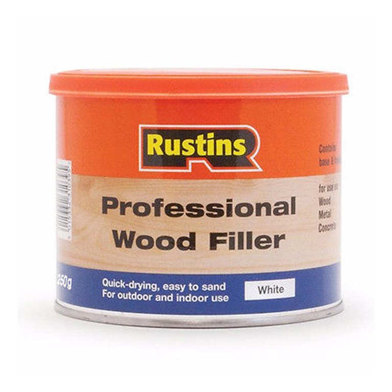 Rustins Professional Wood Filler White 1kg (Damaged Tin) RRP 15.99 CLEARANCE XL 12.99