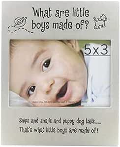 Widdop What Are Little Boys Made Of? Metal Photo Frame 13 x 9cm RRP 3.99 CLEARANCE XL 1.99
