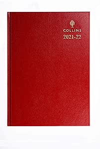 Collins Desk A5 Week to View 2021/22 Mid Year Diary - Red RRP 7.32 CLEARANCE XL 99p