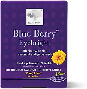 New Nordic Blue Berry Eyebright 60 Tablets RRP 20.99 CLEARANCE XL 15.99