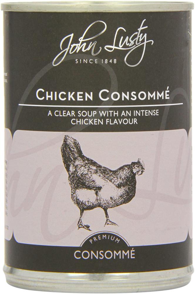 John Lusty Chicken Consomme 392g RRP 2.60 CLEARANCE XL 89p or 2 for 1.50