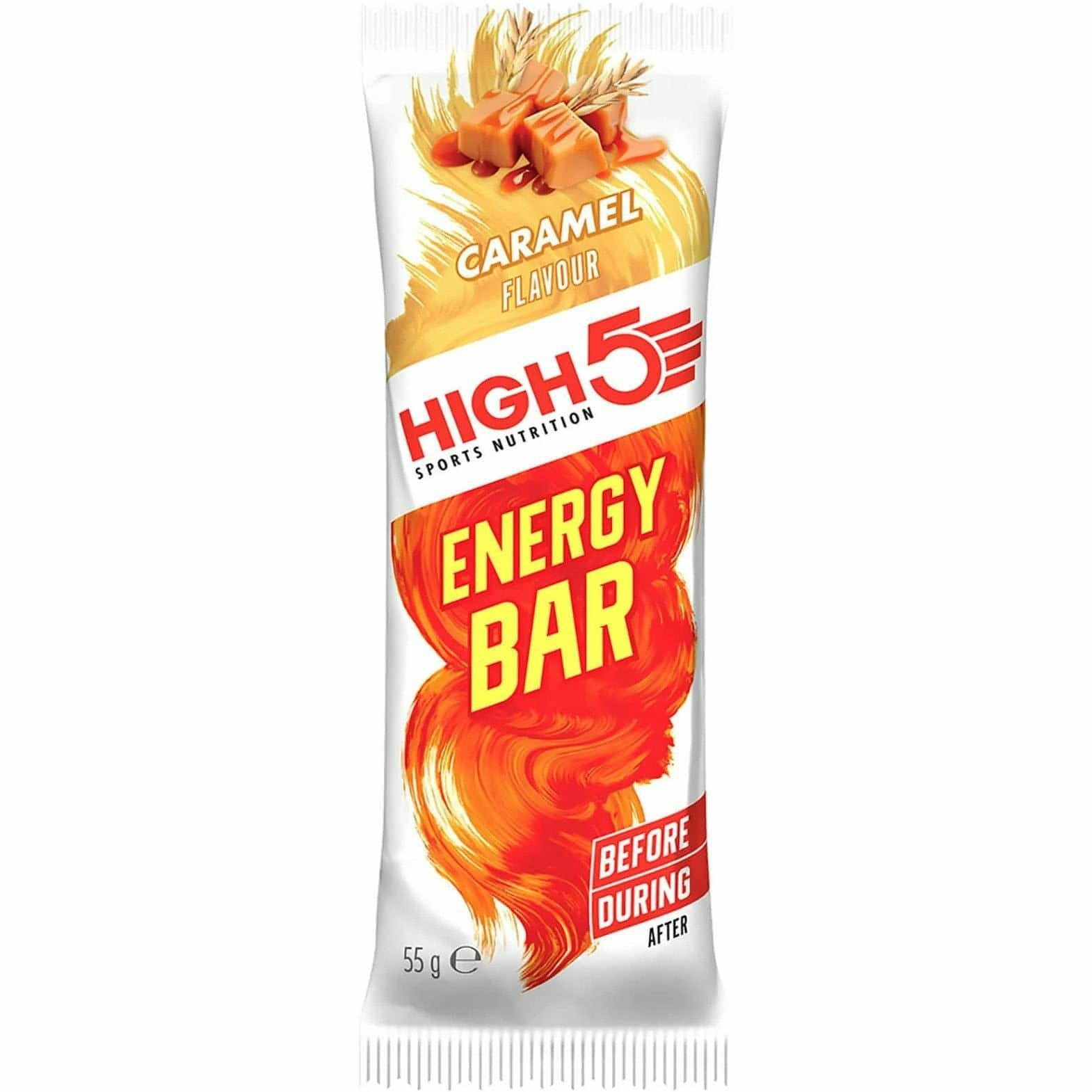 High 5 Sports Nutrition Energy Bar Caramel Flavour 55g RRP 1.25 CLEARANCE XL 89p or 2 for 1.50