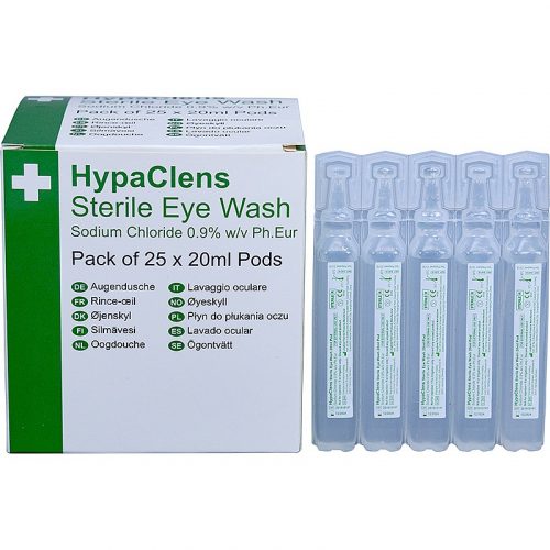 HypaClens Saline Eye Wash Sterile Solution 25x 20ml Pods RRP 7.99 CLEARANCE XL 5.99