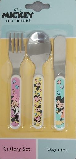 Disney Mickey & Friends 3 Piece Cutlery Set RRP 5.99 CLEARANCE XL 3.99