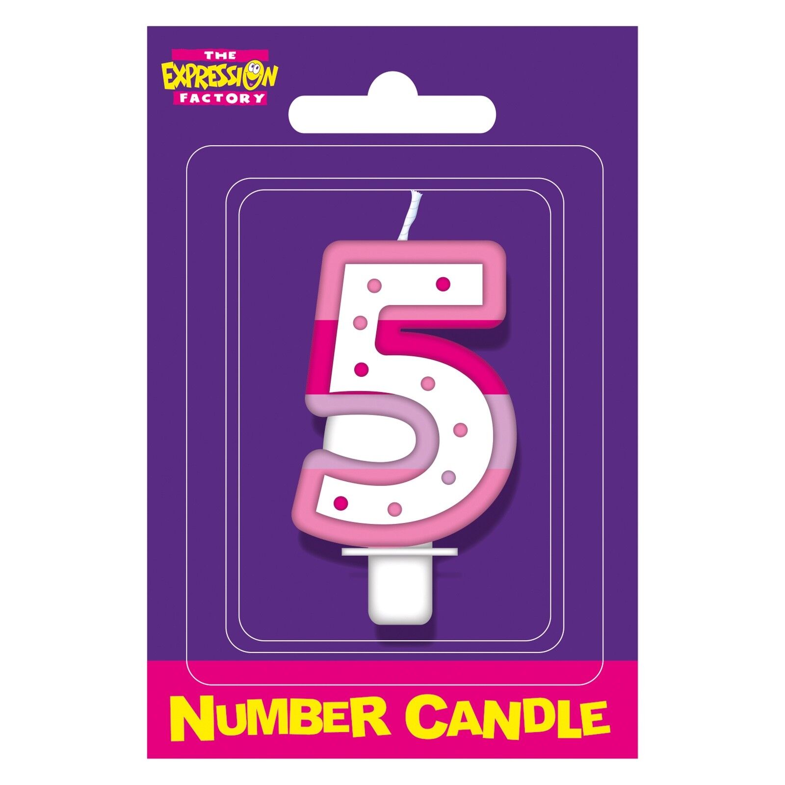 The Expression Factory Number 5 Glittery Candle RRP 1.59 CLEARANCE XL 99p