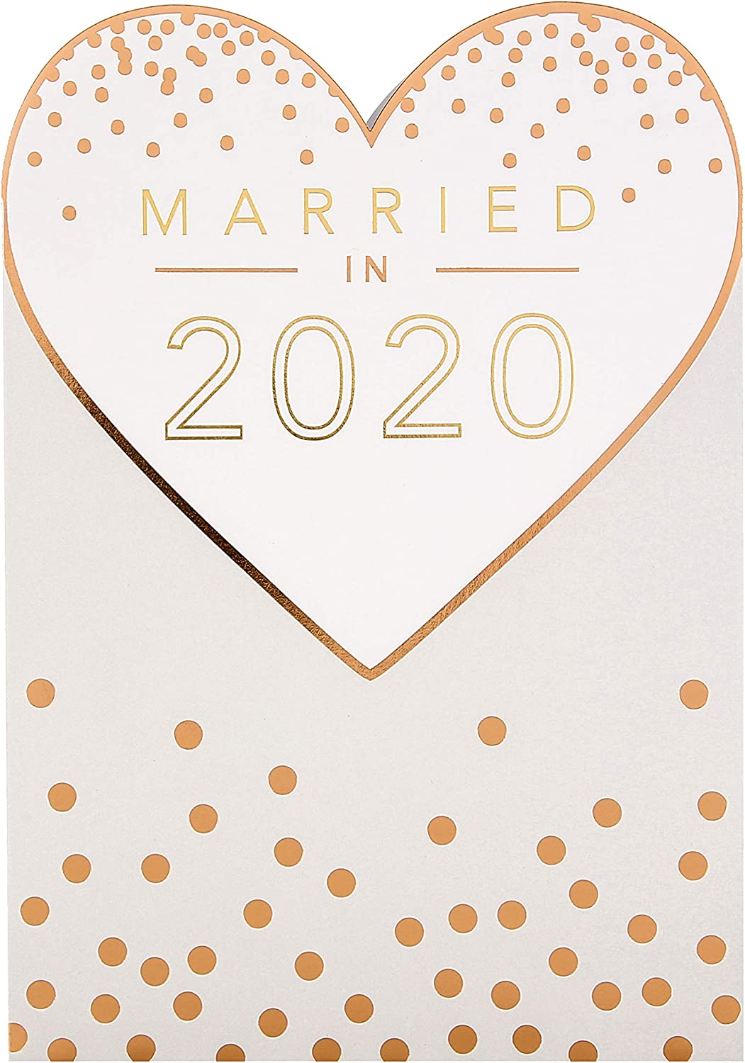Hallmark ''Married in 2020'' Heart Style Card RRP 2.50 CLEARANCE XL 2