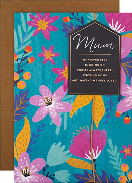 Hallmark Birthday Card for Mum Floral Design RRP 3.40 CLEARANCE XL 1.99
