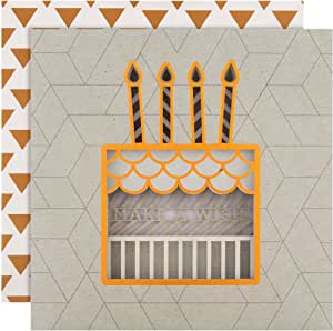 Hallmark Birthday Card Layered Laser-Cut ''Make A Wish'' RRP 3.40 CLEARANCE XL 1.99