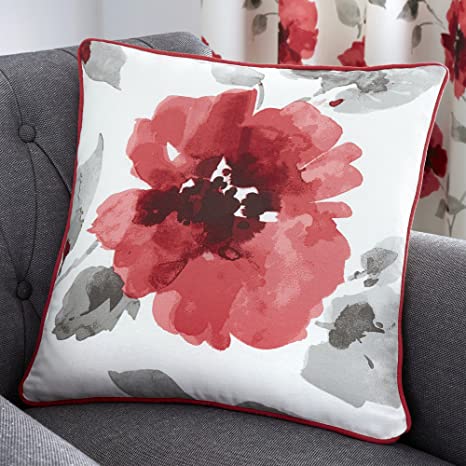 Fusion Cushion Cover Adriana Red 43 x 43cm RRP 9 CLEARANCE XL 4.99