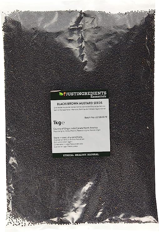 JustIngredients Essentials Black/Brown Mustard Seeds 1kg RRP 8.58 CLEARANCE XL 5.99