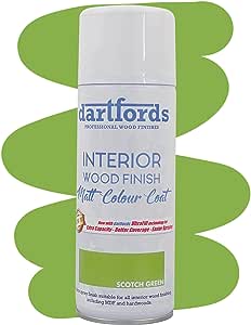 Dartfords Interior Wood Finish Matt Colour Coat Scotch Green Aerosol 400ml RRP 10.01 CLEARANCE XL 7.99