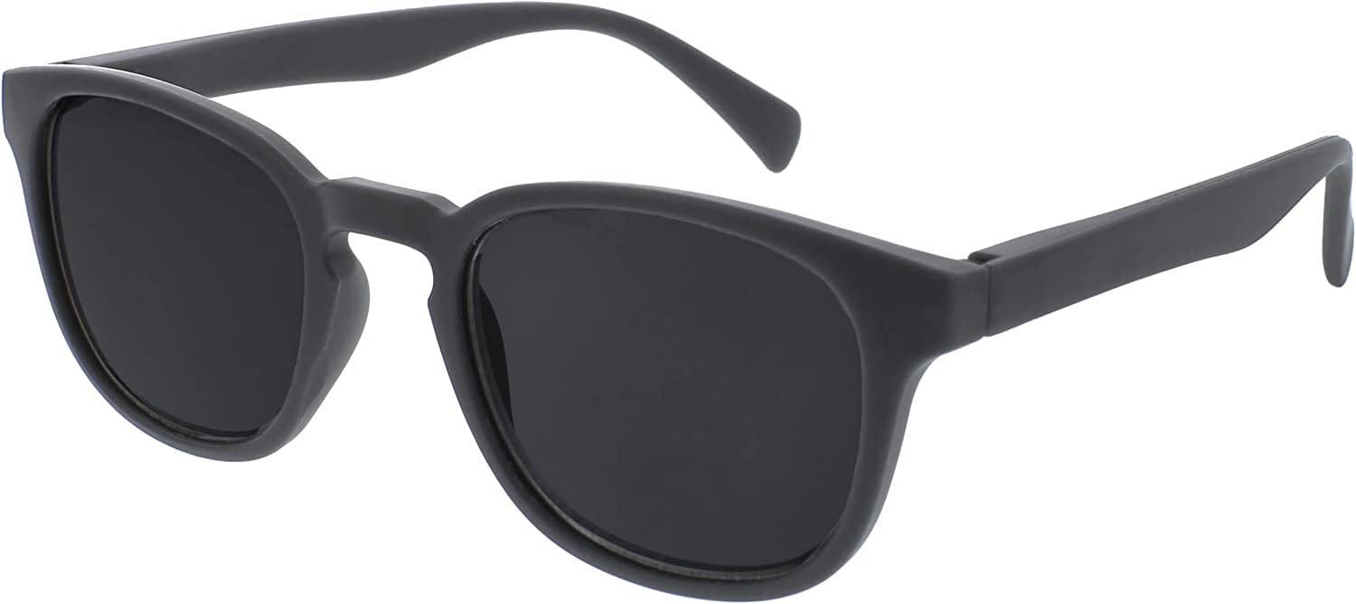 Opulize Matt Grey Black Lens Plastic Reading Glasses +2.00 Strength RRP 2.50 CLEARANCE XL 1.99