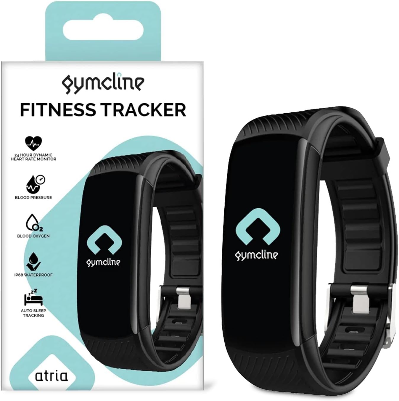 Gymcline Atria Fitness Tracker with 24H Daily Activity Tracking (Black) RRP 29.99 CLEARANCE XL 14.99
