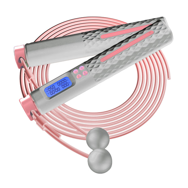 Gymcline 2-in-1 Smart Skipping Rope LCD Display Pink RRP 19.99 CLEARANCE XL 14.99