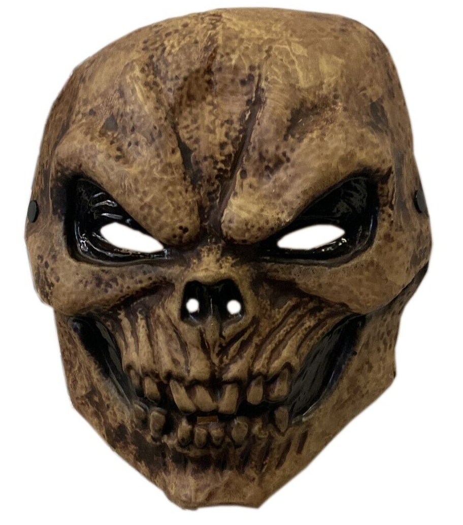 George Happy Halloween Dark Brown Human Skull Mask RRP 2.99 CLEARANCE XL 1.99