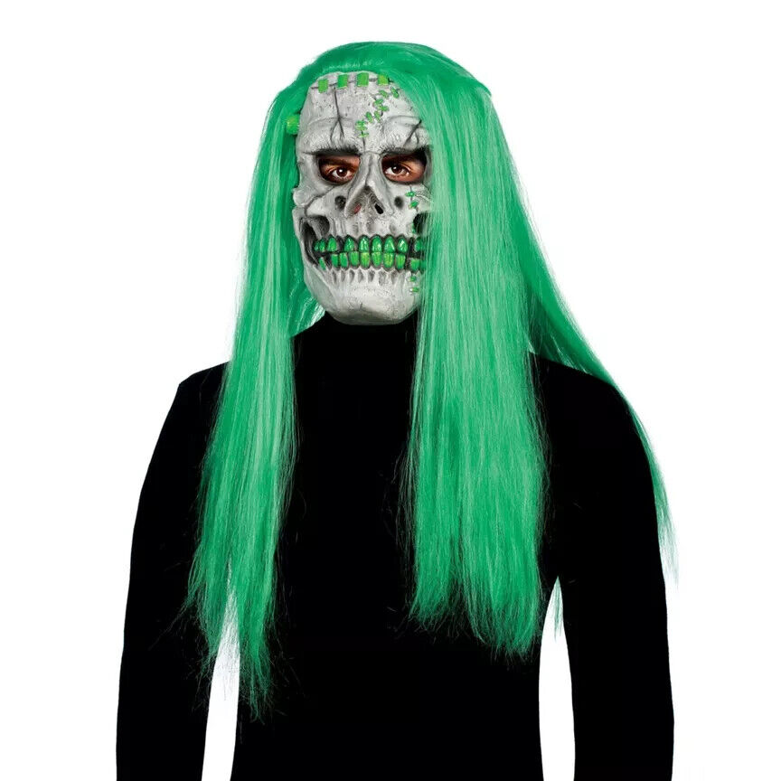 George Happy Halloween Green Coloured Long Hair Mask RRP 6.99 CLEARANCE XL 4.99