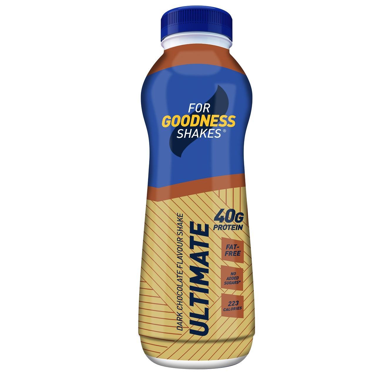 For Goodness Shakes Ultimate Dark Chocolate Flavour Shake 475ml RRP 3.50 CLEARANCE XL 1.99