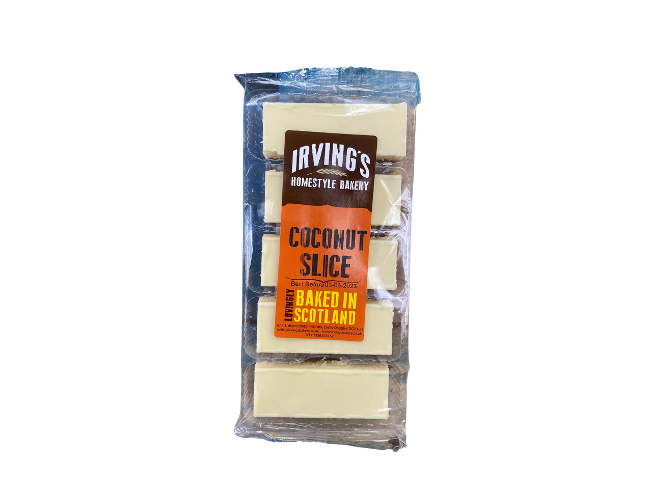 Irving's Homestyle Bakery Coconut Slices (May - July 23) RRP 2.25 CLEARANCE XL 89p or 2 for 1.50