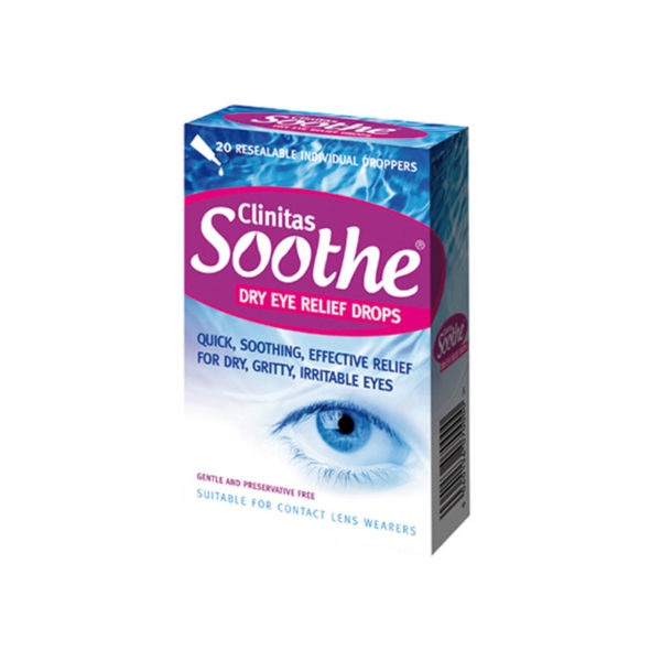 Clinitas Soothe Dry Eye Relief Drops 20 x 0.5ml Droppers RRP 6.25 CLEARANCE XL 4.99