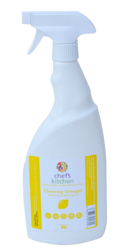 The Chefs Kitchen Premium Cleaning Vinegar 1 Litre Spray Bottle RRP 3.99 CLEARANCE XL 99p