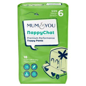 Mum & You Nappychat Pants Size 6 16kg+ 35lbs 18 Nappy RRP 8.49 CLEARANCE XL 7.99