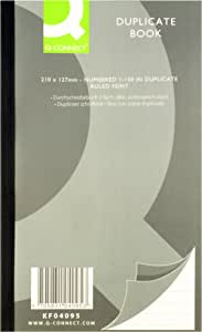 Q-Connect Feint Ruled Duplicate Book 210 x 127mm KF04095 RRP 5.19 CLEARANCE XL 2.99