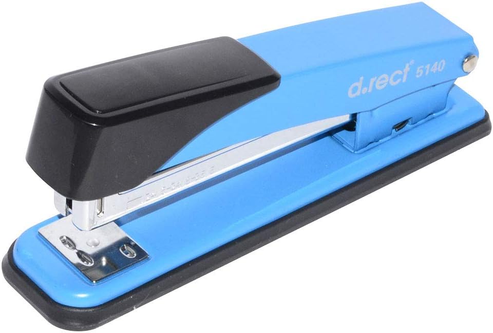 D.rect Office Stapler 5140 Ergonomic Metal Case Blue RRP 7.77 CLEARANCE XL 5.99